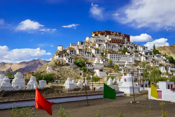 Thiksey Buddhist monastery Ladakh India sunrise pilgrimage
